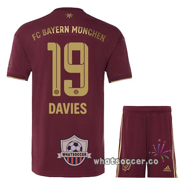 Bayern Munich (Davies 19) Kids Edition speciale Soccer Jerseys Red 2022-2023