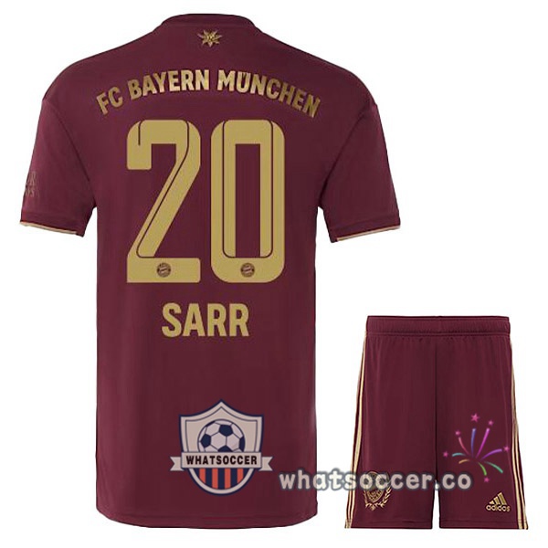 Bayern Munich (Sarr 20) Kids Edition speciale Soccer Jerseys Red 2022-2023