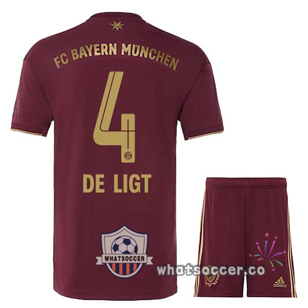 Bayern Munich (De Ligt 4) Kids Edition speciale Soccer Jerseys Red 2022-2023