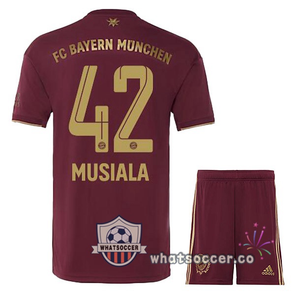 Bayern Munich (Musiala 42) Kids Edition speciale Soccer Jerseys Red 2022-2023