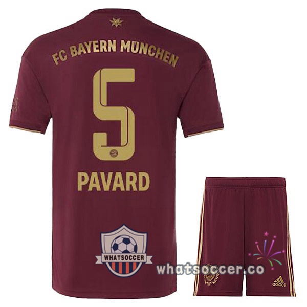 Bayern Munich (Pavard 5) Kids Edition speciale Soccer Jerseys Red 2022-2023