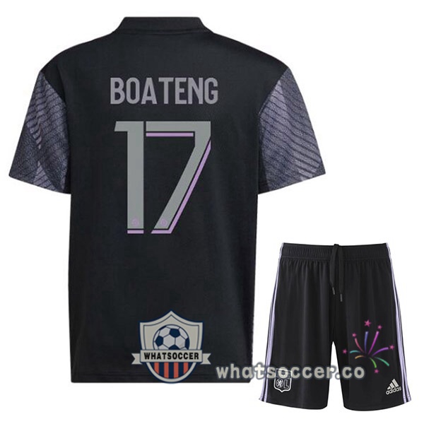 Olympique Lyonnais (BOATENG 17) Kids Third Soccer Jerseys Black 2022-2023