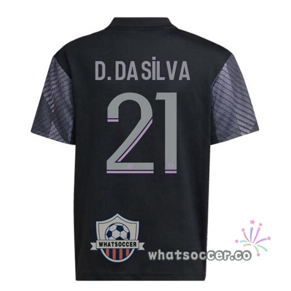 Olympique Lyonnais (D.DA SILVA 21) Third Soccer Jerseys Black 2022-2023