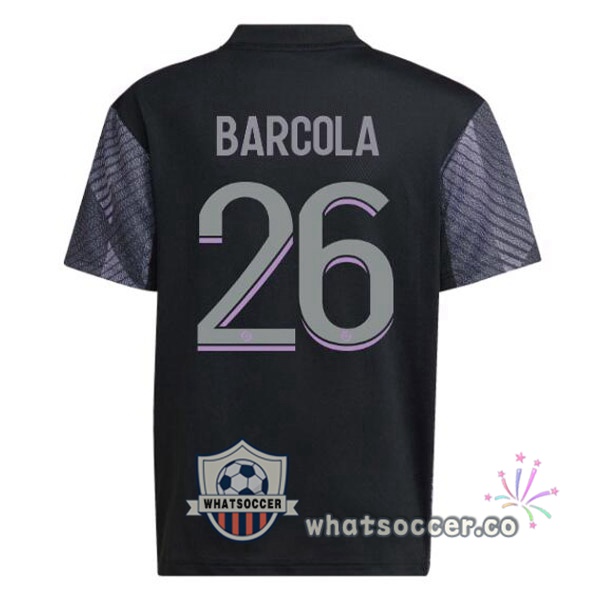 Olympique Lyonnais (BARCOLA 26) Third Soccer Jerseys Black 2022-2023