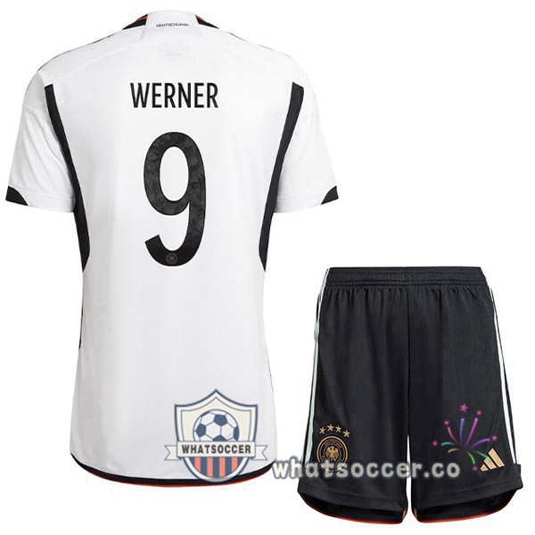 Germany (VOLLAND 9) Kids Home Soccer Jerseys Black White 2022-2023