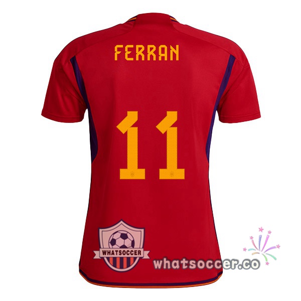 Spain (FERRAN 11) Home Soccer Jerseys Red 2022-2023