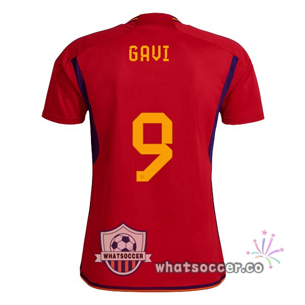 Spain (GAVI 9) Home Soccer Jerseys Red 2022-2023