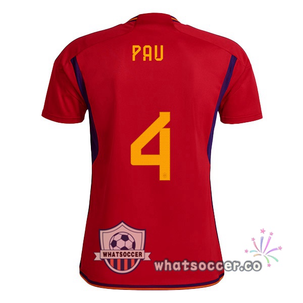 Spain (PAU 4) Home Soccer Jerseys Red 2022-2023