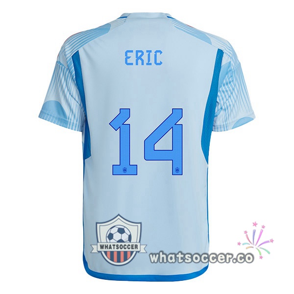 Spain (ERIC 14) Away Soccer Jerseys Blue White 2022-2023