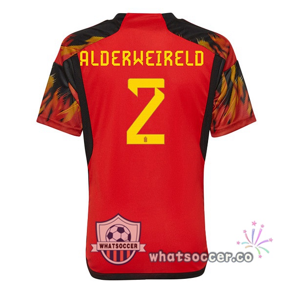 Belgium (ALDERWEIRELD 2) Home Soccer Jerseys Red 2022-2023