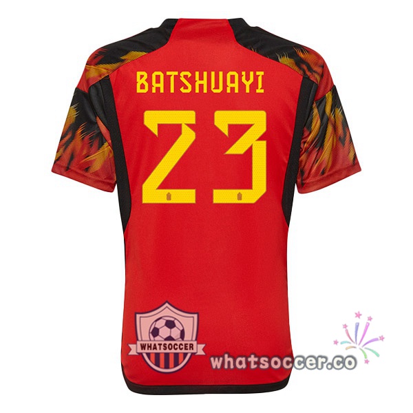Belgium (BATSHUAYI 23) Home Soccer Jerseys Red 2022-2023