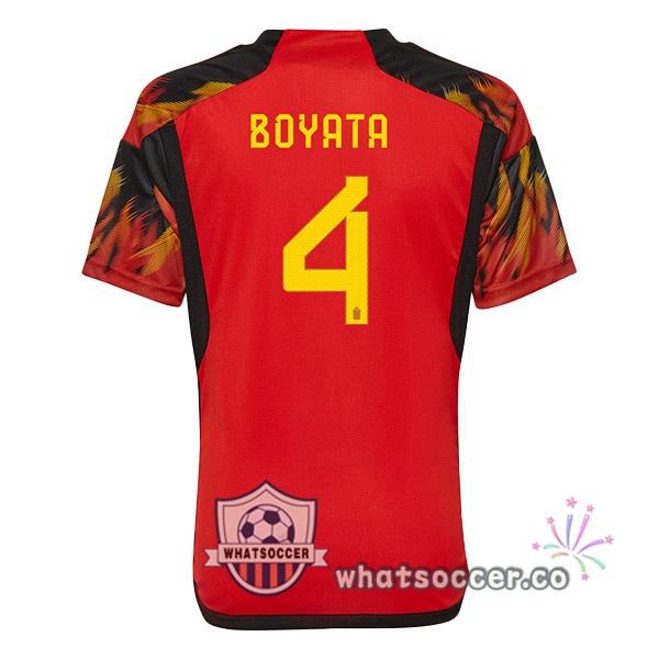 Belgium (BOYATA 4) Home Soccer Jerseys Red 2022-2023