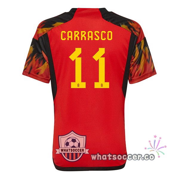Belgium (CARRASCO 11) Home Soccer Jerseys Red 2022-2023