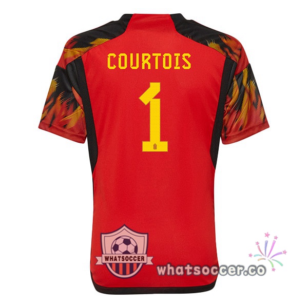 Belgium (COURTOIS 1) Home Soccer Jerseys Red 2022-2023