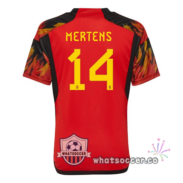 Belgium (MERTENS 14) Home Soccer Jerseys Red 2022-2023