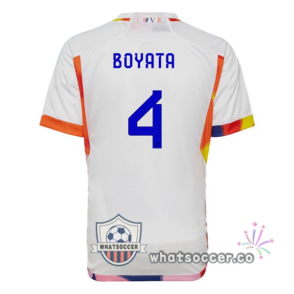 Belgium (BOYATA 4) Away Soccer Jerseys White 2022-2023