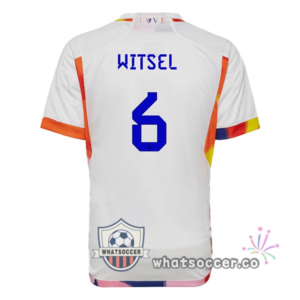 Belgium (WITSEL 6) Away Soccer Jerseys White 2022-2023