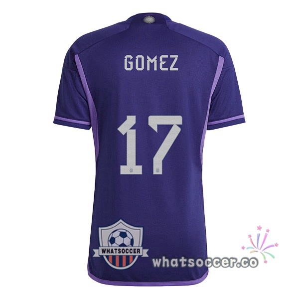 Argentina (GOMEZ 17) Away Soccer Jerseys Purple 2022-2023