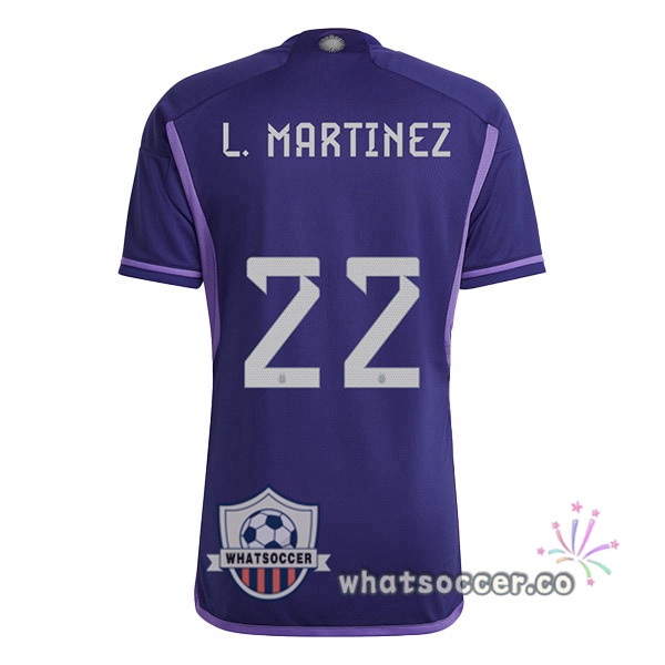 Argentina (L.MARTINEZ 22) Away Soccer Jerseys Purple 2022-2023