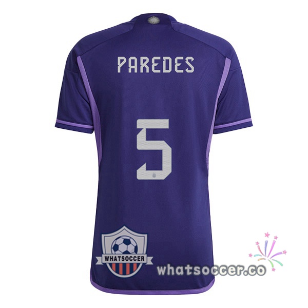 Argentina (PAREDES 5) Away Soccer Jerseys Purple 2022-2023
