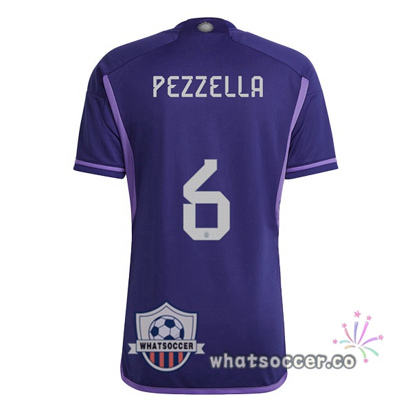 Argentina (PEZZELLA 6) Away Soccer Jerseys Purple 2022-2023