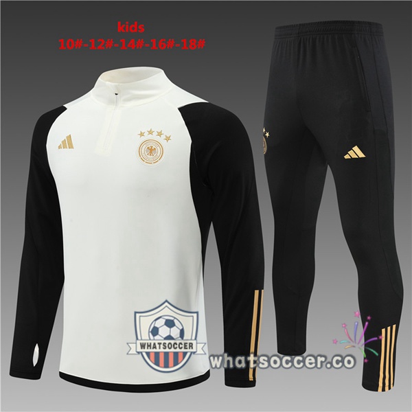 Germany Kids White Black Tracksuit 2022-2023