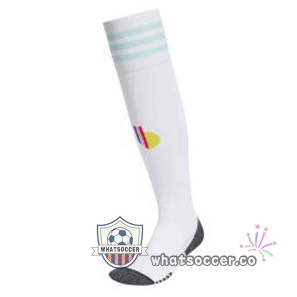 Belgium Away Soccer Socks White 2022-2023