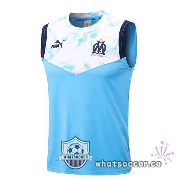 Olympique de Marseille Blue White Soccer Vest 2022-2023