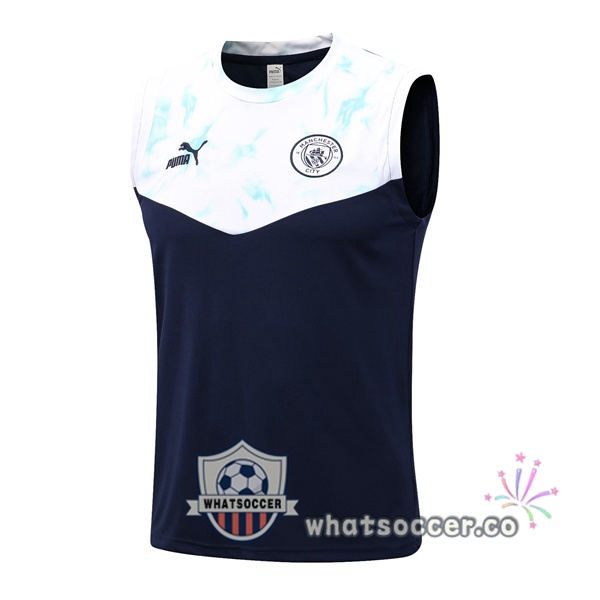 Manchester City Blue White Soccer Vest 2022-2023