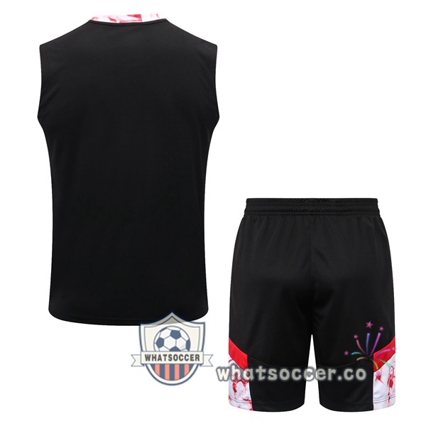 AC Milan + Shorts Black White Soccer Vest 2022-2023