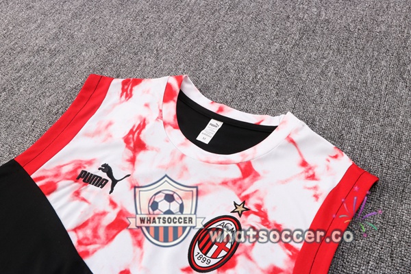 AC Milan + Shorts Black White Soccer Vest 2022-2023