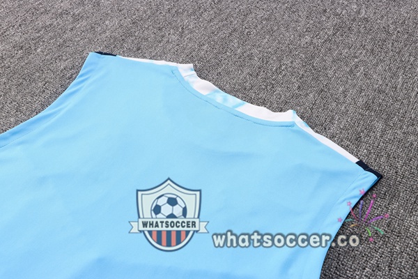 Olympique de Marseille + Shorts Blue White Soccer Vest 2022-2023