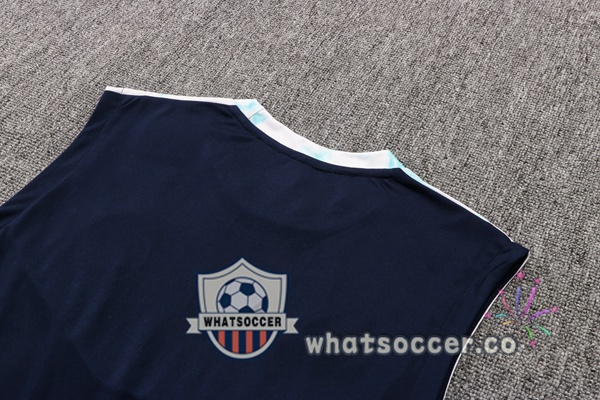 Manchester City + Shorts Blue White Soccer Vest 2022-2023