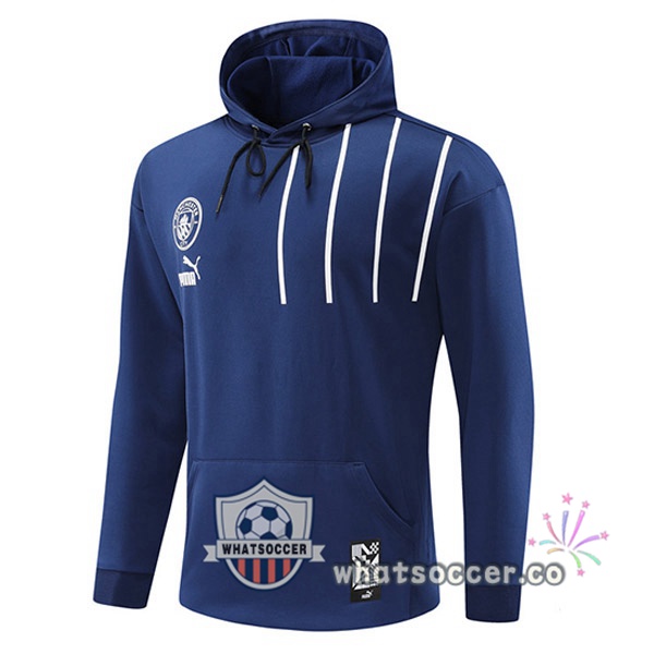 Manchester City Hooded Sweater Blue Royal 2022-2023