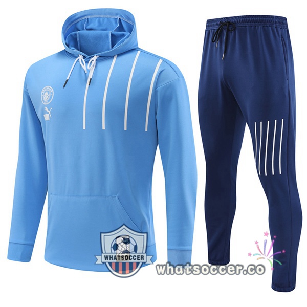 Manchester City Blue Hooded Jacket 2022-2023