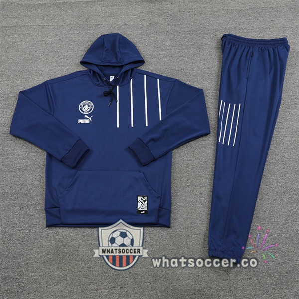 Manchester City Blue Royal Hooded Jacket 2022-2023