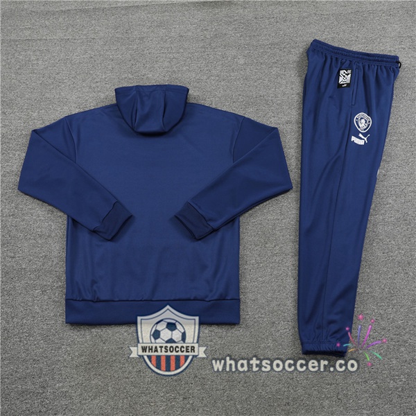 Manchester City Blue Royal Hooded Jacket 2022-2023