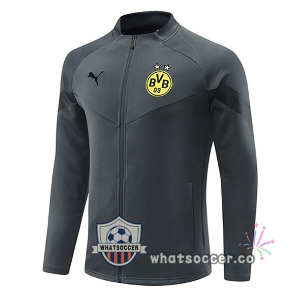 Dortmund BVB Gray Soccer Jacket 2022-2023