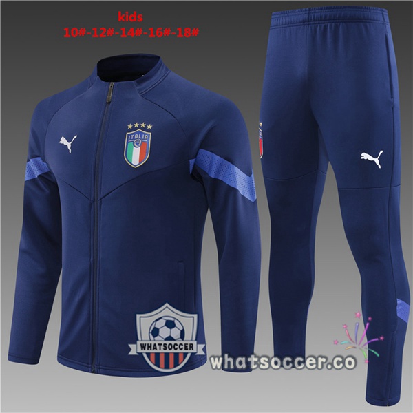 Italy Kids Blue Royal Training Jacket 2022-2023