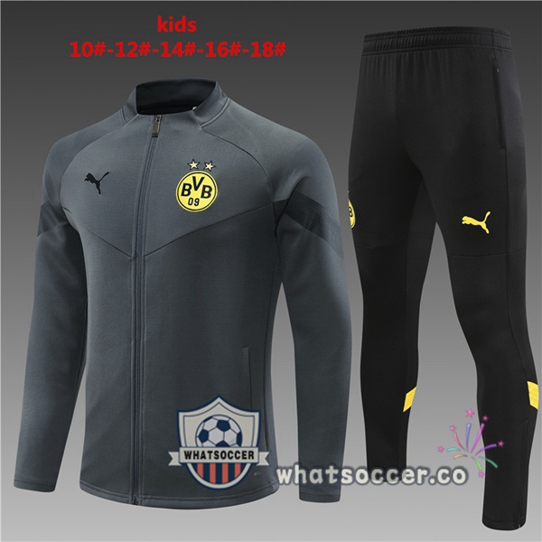 Dortmund BVB Kids Gray Training Jacket 2022-2023