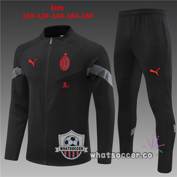 AC Milan Kids Black Training Jacket 2022-2023