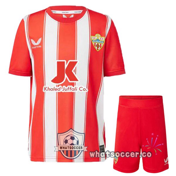 UD Almeria Kids Home Soccer Jerseys Red White 2022-2023