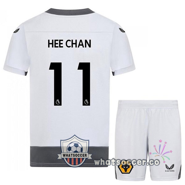 Wolves (TRINCAO 11) Kids Third Soccer Jerseys White Gray 2022-2023