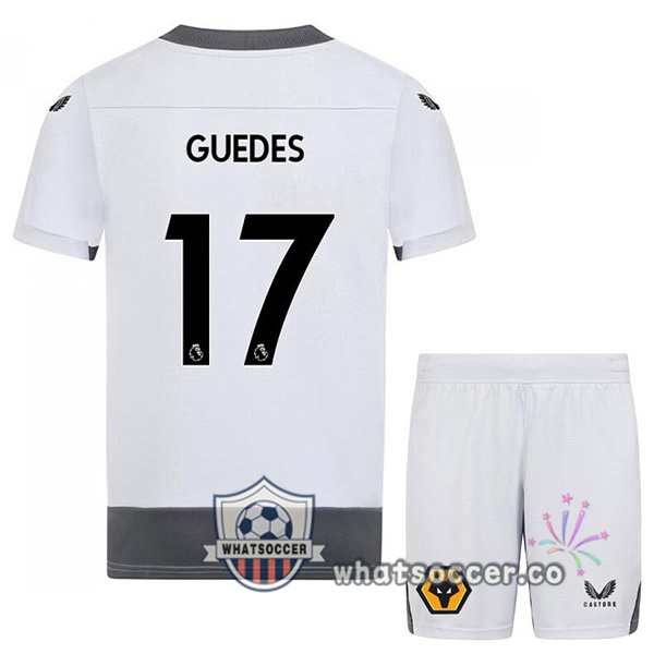 Wolves (FABIO SILVA 17) Kids Third Soccer Jerseys White Gray 2022-2023