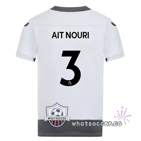 Wolves (AIT-NOURI 3) Third Soccer Jerseys White Gray 2022-2023