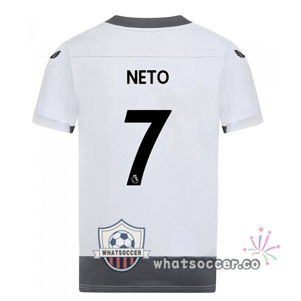 Wolves (NETO 7) Third Soccer Jerseys White Gray 2022-2023