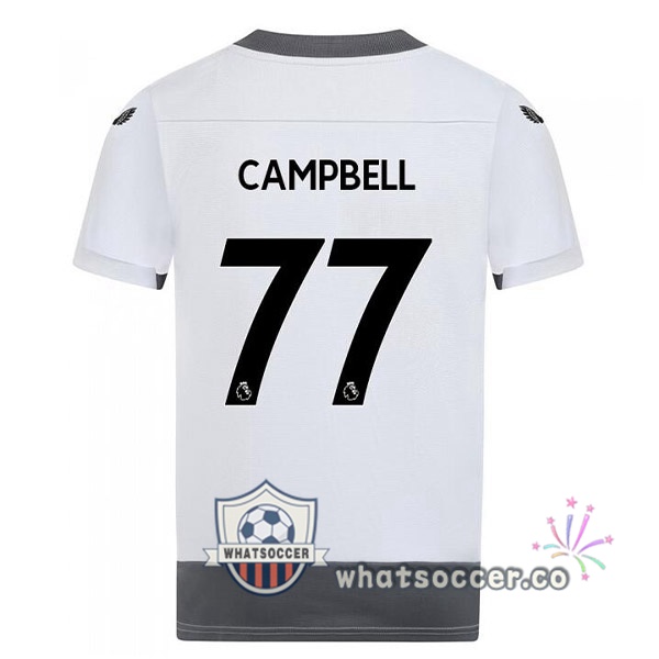 Wolves (CAMPBELL 77) Third Soccer Jerseys White Gray 2022-2023