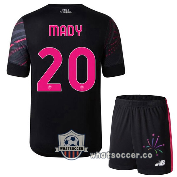 AS Roma (MADY 20) Kids Third Soccer Jerseys Black 2022-2023