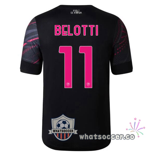 AS Roma (BELOTTI 11) Third Soccer Jerseys Black 2022-2023