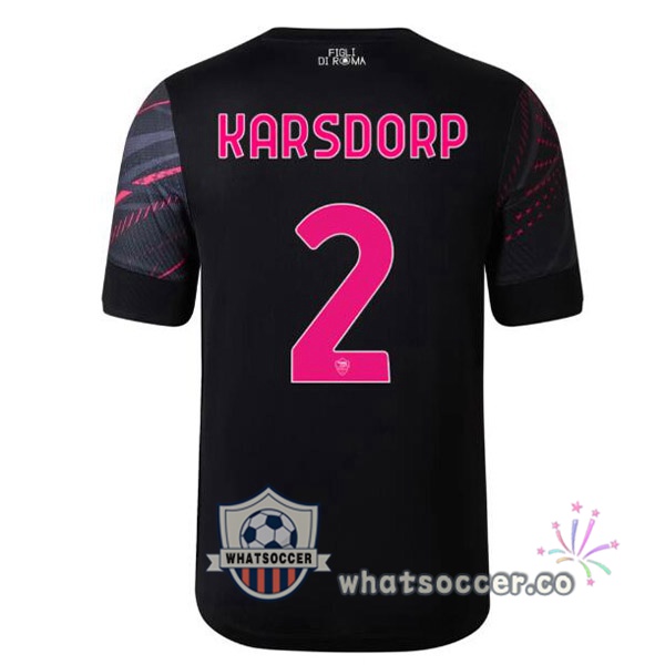 AS Roma (KARSDORP 2) Third Soccer Jerseys Black 2022-2023